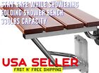 NEW FOLDING WALL MOUNT SAFETY SHOWER SEAT HOLDS 350LBS DISABLED ELDERLY PREGNANT