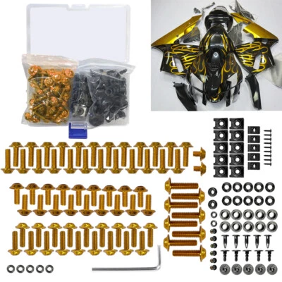 Golden Screws Fairing Bolts Kit Gold Shell Hardware For Honda CBR600RR CBR1000RR - Image 1 of 4