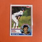 1983 Topps Wade Boggs Boston Red Sox  #498 carte recrue baseball HOF