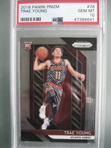 2018 Panini Prizm #78 Trae Young Rookie Rc PSA 10 Gem Mint Atlanta Hawks - Picture 1 of 6