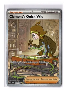 Clemont's Quick Wit (SIR) - 243/191 SV Surging Sparks Special Illus. Rare - NM - Picture 1 of 2