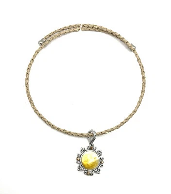 Collar Shocker Retirado Por Lia Sophia Colgante Tono Amarillo Firmado  Foto 1 de 4