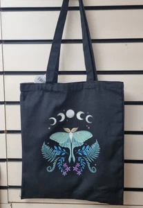 LUNA MOTH REUSEABLE SHOPPING CARRIER TOTE BAG MAGIC MOONS WITCH PAGAN - Picture 1 of 3