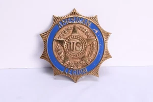 Calcomanía de colección American Legion 7" placa de metal de latón placa de rejilla de automóvil - Imagen 1 de 5