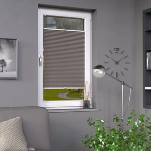 Plissee Faltrollo auf Maß zum Bohren Jalousie in der Glasleiste Farbe Grau - Bild 1 von 1