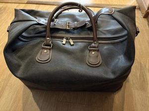 vintage brown leather holdall - Picture 1 of 15