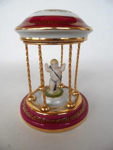 Vintage French Limoges porcelain Cage Cherub Rotunda Fragonard Courting Couple - Picture 1 of 7