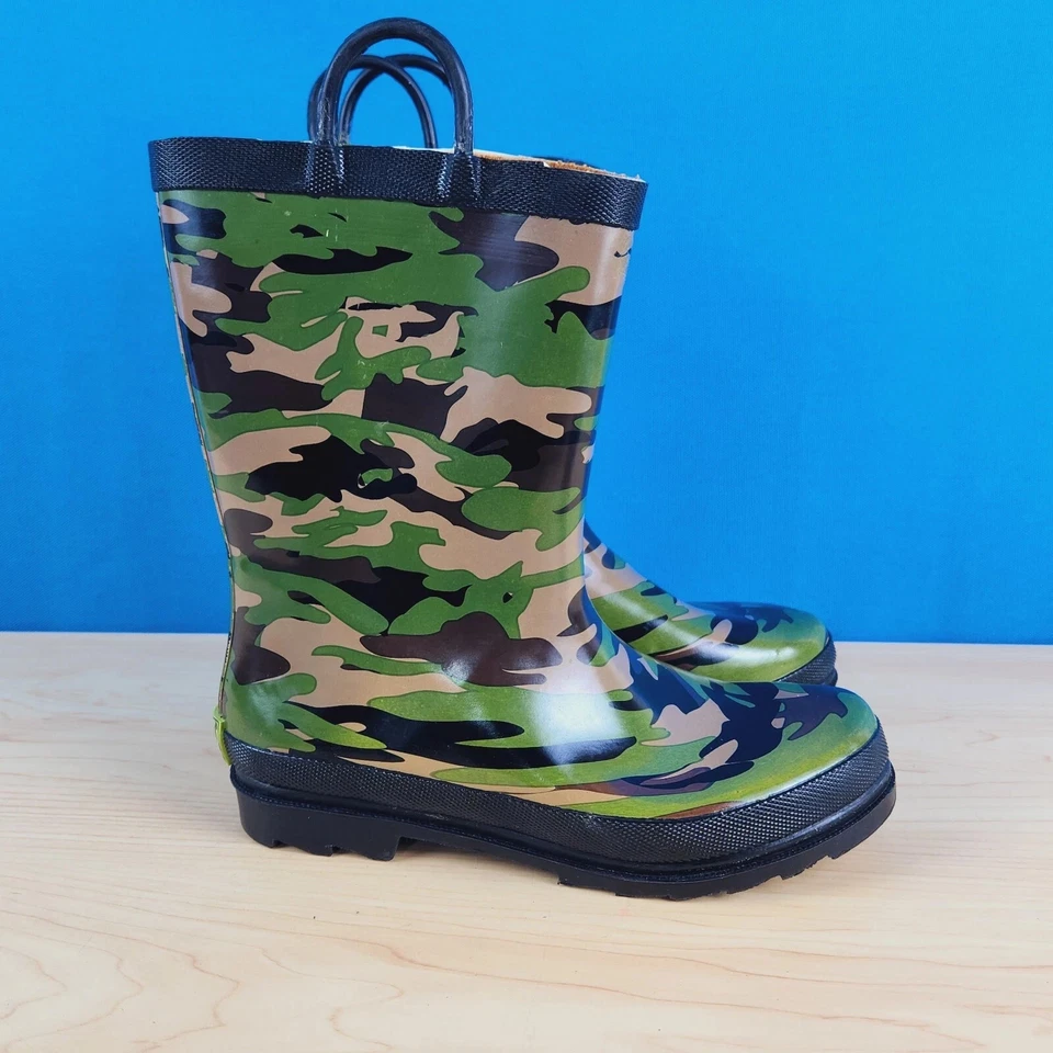 Western Chief Camuflaje Niños Talla 3 Botas de Lluvia Jóvenes Goma Impermeable Unisex Botas Foto 1 de 4