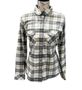 Kuhl Tess Women's Long Sleeve Flannel Snap Button, Size Small,Color Sage - Picture 1 of 8