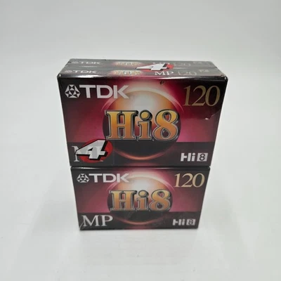 Paquete de 4 cintas TDK Premium MP 8 mm 120 minutos para todas las videocámaras de 8 mm nuevas selladas Foto 1 de 4