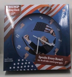 President Donald Trump Talking Clock Let's Make America Great Again! 10" New - Picture 1 of 5