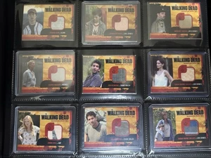 VERY RARE FULL SET OF 18  WALKING DEAD SEASON 1 WARDROBE COSTUME CARDS HORROR - Picture 1 of 8