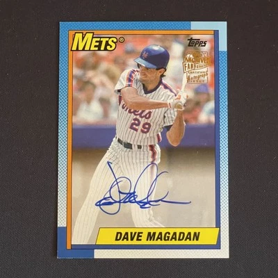 Autógrafos favoritos de los fanáticos 2017 Topps Archives 1990 Dave Magadan #FFA-DMA NY Mets Foto 1 de 2