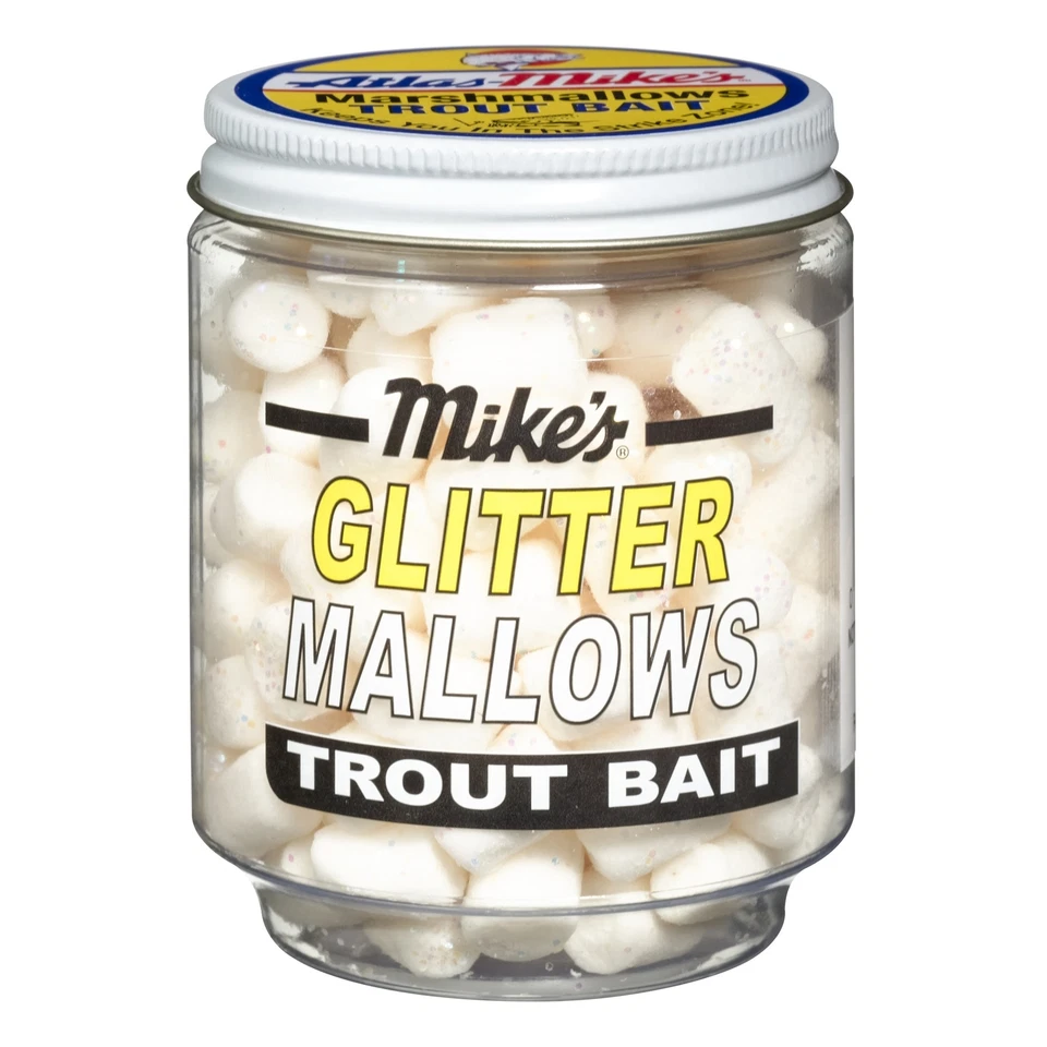 Atlas-Mike's Glitter Mallows 1.5 oz. Scented Marshmallow Trout Fishing Bait - Image 1 of 1