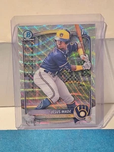 2025 Bowman - Chrome Prospects Jesus Made #BCP-50 Wave Refractor 249/350 - Picture 1 of 2