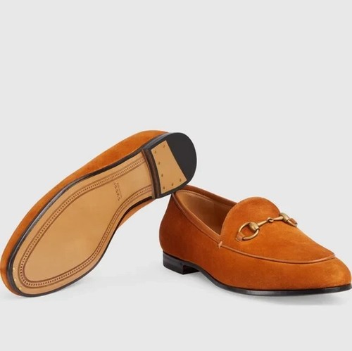 Mocassini Gucci Horsebit Jordan in pelle scamosciata. Taglia 37 nuova con scatola. MRSP $990