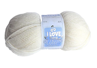 I Love This Wool Yarn Naturals Color Ivory 100% Wool 220 yards One Skein 4 oz