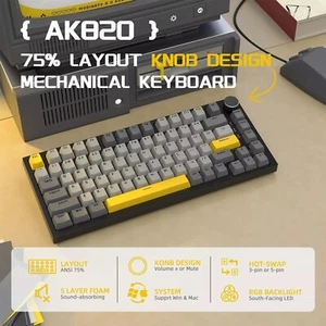 AJAZZ AK820 Kabelgebundene mechanische programmierbare Hot-Swap-Tastatur - Bild 1 von 10