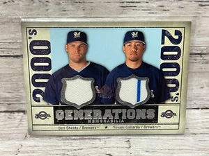 2008 SP Legendary Cuts Generation Dual Mem #SG Ben Sheets Yovani Gallardo (inv1) - Picture 1 of 1