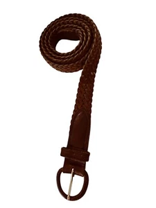 Docker’s Woven Leather Belt Made In Mexico #2337 Size 40 Brown - Picture 1 of 3