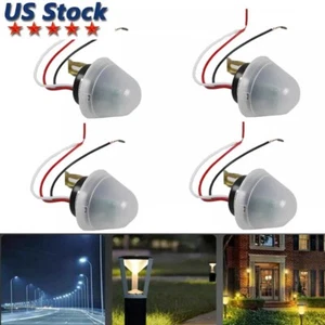4Pcs DC/ AC 12V Auto On Off Light Photocell Switch Control Dark to Dawn Sensor - Picture 1 of 10