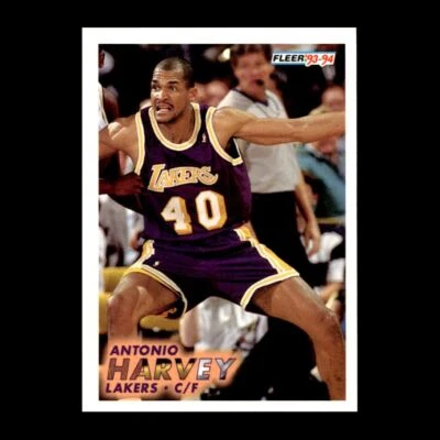 Antonio Harvey 1993-94 Fleer Rookie Los Angeles Lakers #313 R328Q 1 - Image 1 of 2