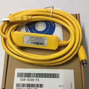 PLC Programming Cable USB-SC09-FX for Mitsubishi FX1S FX1N FX2N FX3U FX Series - Picture 1 of 4