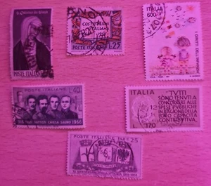 6 Francobolli Timbrati Italia Anni Diversi. - Foto 1 di 1