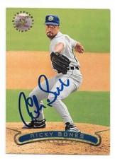RICKY BONES 1996 STADIUM AUTOGRAPHED SIGNED # 136 MILWAUKEE BREWERS