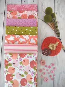 HEY BOO Lella Boutique Fall Halloween Fabric Moda Fabrics 7 fat quarters - Picture 1 of 8
