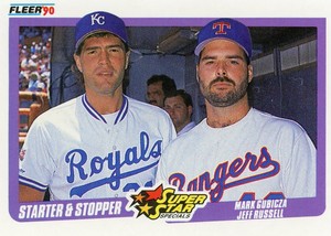 1990 Fleer Baseball Card   #633 - Mark Gubicza / Jeff Russell SSS - Kansas City 