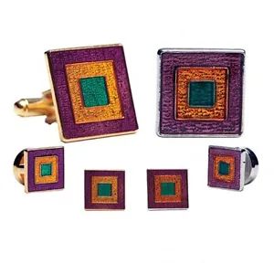 Mardi Gras Classic Cufflinks and Studs - Picture 1 of 3