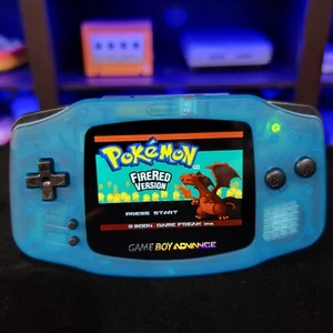 Blue Game Boy Advance GBA Console with iPS V5 Backlight Backlit LCD  - Picture 1 of 4