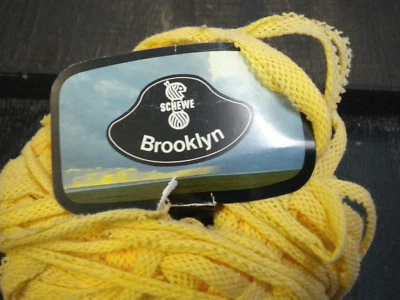 Gelbes Bändchengarn, Schewe, Brooklyn, Wonderband, breiter Stoff, Vintage - Bild 1 von 2