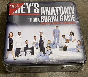 2007 Grey's Anatomy Trivia Board Game Brand New Sealed Steel Box Tin Box Edition - Picture 1 of 2