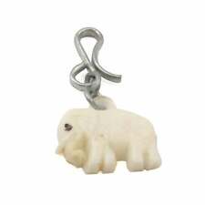 Vintage early celluloid elephant charm pendant bead miniature Christmas ornament