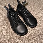 Clarks Tri Weave Black Smooth Leather Boys Trainers UK Size 8G