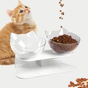 Non-Slip Cat Single Double Bowls - Picture 1 of 20
