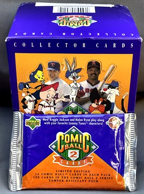 1991 UPPER DECK LOONEY TUNES ALL STARS (COMIC BALL 2) PACK 12 Cards JACKSON MLB!
