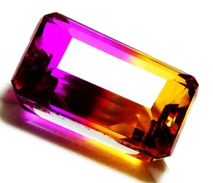 Natural 34.45 Cts Emerald Cut Multi Tourmaline Loose Gemstone R7258 - Picture 1 of 4