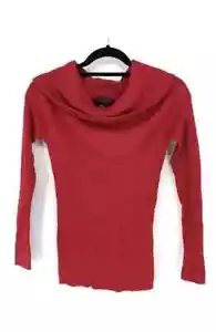Torrid Womens Size 0 US L Cowl Neck Ribbed Knit Sweater Red - Picture 1 of 4