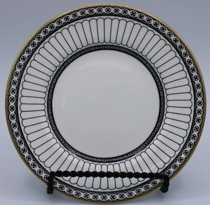 Wedgewood ~ Colonnade Black 6" Bread & Butter Plate (s)~ Bone China w/ Gold Trim - Picture 1 of 10