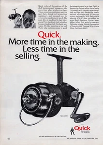 Anuncio impreso de carrete de pesca Damn Quick 330 1971 - Imagen 1 de 2