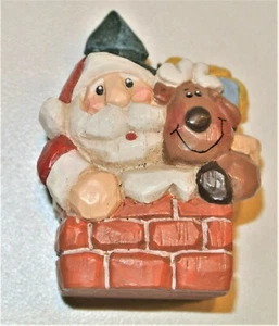 Eddie Walker Santa going down Chimney Reindeer Toys Christmas Ornament Vintage - Picture 1 of 4