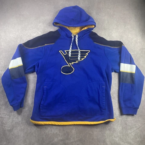 NHL Reebok Face Off Collection St. Louis Blues Hoodie Jacket Sweater Size XL Cover