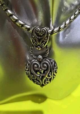 COLGANTE CORAZÓN HINCHADO FILIGRANA GRANDE BRIGTON N47 Foto 1 de 2