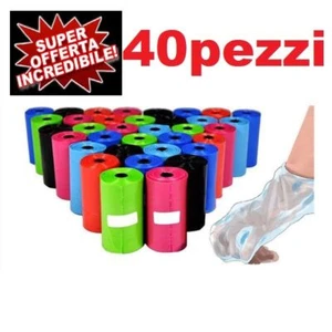 40 rotoli SACCHETTI IGIENICI PER ESCREMENTI CANI GATTI BUSTINE RACCOGLI FECI  - Imagen 1 de 1