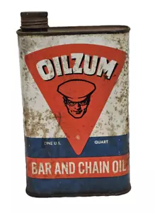 DE COLECCIÓN LATA DE ACEITE DE CUARTO DE GALÓN OILZUM PUBLICIDAD BARRA Y CADENA FUERABORDA ACEITE DE MOTOR 2 CICLOS - Imagen 1 de 11