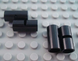 LEGO Lot of 4 Black Technic Smooth Pin Joiners with Slit - Picture 1 of 1