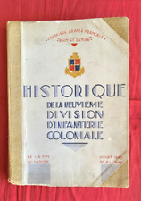 livre : historique de la neuviéme division d'infanterie coloniale  1943-1945